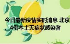 今日最新疫情实时消息 北京11月1日新增28例本土确诊病例、4例本土无症状感染者