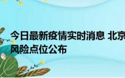 今日最新疫情实时消息 北京昌平区新增1例确诊病例，新增风险点位公布