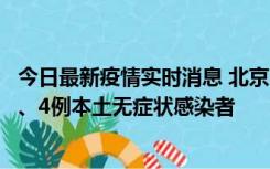 今日最新疫情实时消息 北京11月1日新增28例本土确诊病例、4例本土无症状感染者