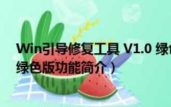 Win引导修复工具 V1.0 绿色版（Win引导修复工具 V1.0 绿色版功能简介）