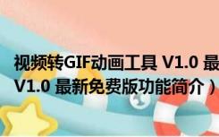 视频转GIF动画工具 V1.0 最新免费版（视频转GIF动画工具 V1.0 最新免费版功能简介）