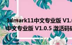 3dmark11中文专业版 V1.0.5 激活码破解版（3dmark11中文专业版 V1.0.5 激活码破解版功能简介）