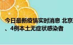 今日最新疫情实时消息 北京11月1日新增28例本土确诊病例、4例本土无症状感染者