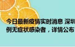 今日最新疫情实时消息 深圳11月1日新增18例确诊病例和5例无症状感染者，详情公布