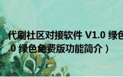 代刷社区对接软件 V1.0 绿色免费版（代刷社区对接软件 V1.0 绿色免费版功能简介）