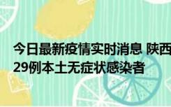 今日最新疫情实时消息 陕西11月1日新增8例本土确诊病例、29例本土无症状感染者