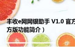 丰收e网网银助手 V1.0 官方版（丰收e网网银助手 V1.0 官方版功能简介）