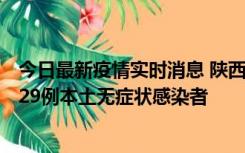 今日最新疫情实时消息 陕西11月1日新增8例本土确诊病例、29例本土无症状感染者