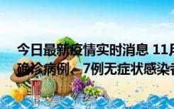 今日最新疫情实时消息 11月2日0时至12时，青岛新增3例确诊病例、7例无症状感染者