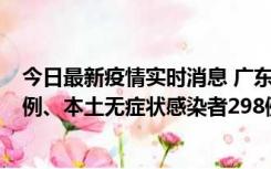 今日最新疫情实时消息 广东11月1日新增本土确诊病例125例、本土无症状感染者298例