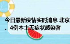 今日最新疫情实时消息 北京11月1日新增28例本土确诊病例、4例本土无症状感染者