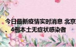 今日最新疫情实时消息 北京11月1日新增28例本土确诊病例、4例本土无症状感染者