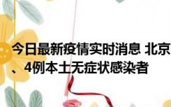 今日最新疫情实时消息 北京11月1日新增28例本土确诊病例、4例本土无症状感染者