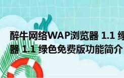 醉牛网络WAP浏览器 1.1 绿色免费版（醉牛网络WAP浏览器 1.1 绿色免费版功能简介）