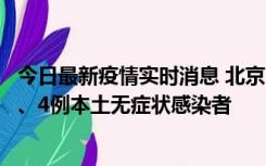 今日最新疫情实时消息 北京11月1日新增28例本土确诊病例、4例本土无症状感染者