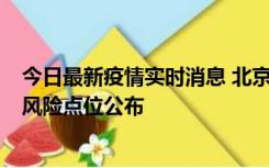 今日最新疫情实时消息 北京昌平区新增1例确诊病例，新增风险点位公布