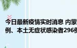 今日最新疫情实时消息 内蒙古11月1日新增本土确诊病例24例、本土无症状感染者296例