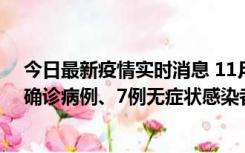 今日最新疫情实时消息 11月2日0时至12时，青岛新增3例确诊病例、7例无症状感染者