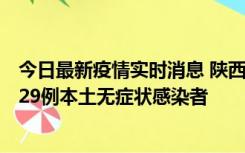 今日最新疫情实时消息 陕西11月1日新增8例本土确诊病例、29例本土无症状感染者