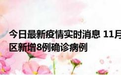 今日最新疫情实时消息 11月1日15时至2日15时，北京昌平区新增8例确诊病例