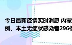 今日最新疫情实时消息 内蒙古11月1日新增本土确诊病例24例、本土无症状感染者296例