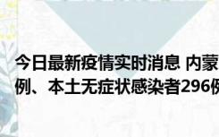 今日最新疫情实时消息 内蒙古11月1日新增本土确诊病例24例、本土无症状感染者296例