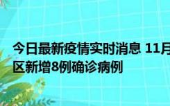 今日最新疫情实时消息 11月1日15时至2日15时，北京昌平区新增8例确诊病例