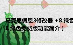 马克思佩恩3修改器 +8 绿色免费版（马克思佩恩3修改器 +8 绿色免费版功能简介）