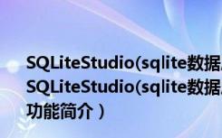 SQLiteStudio(sqlite数据库管理工具) V3.1.1 绿色多语版（SQLiteStudio(sqlite数据库管理工具) V3.1.1 绿色多语版功能简介）