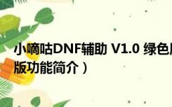 小嘀咕DNF辅助 V1.0 绿色版（小嘀咕DNF辅助 V1.0 绿色版功能简介）