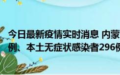 今日最新疫情实时消息 内蒙古11月1日新增本土确诊病例24例、本土无症状感染者296例