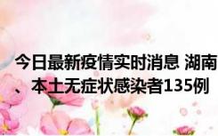 今日最新疫情实时消息 湖南11月1日新增本土确诊病例10例、本土无症状感染者135例