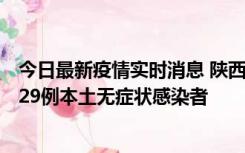 今日最新疫情实时消息 陕西11月1日新增8例本土确诊病例、29例本土无症状感染者