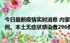 今日最新疫情实时消息 内蒙古11月1日新增本土确诊病例24例、本土无症状感染者296例