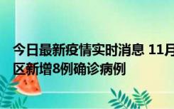 今日最新疫情实时消息 11月1日15时至2日15时，北京昌平区新增8例确诊病例