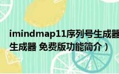 imindmap11序列号生成器 免费版（imindmap11序列号生成器 免费版功能简介）