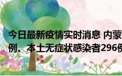 今日最新疫情实时消息 内蒙古11月1日新增本土确诊病例24例、本土无症状感染者296例