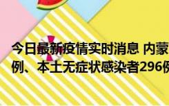 今日最新疫情实时消息 内蒙古11月1日新增本土确诊病例24例、本土无症状感染者296例