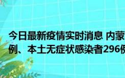 今日最新疫情实时消息 内蒙古11月1日新增本土确诊病例24例、本土无症状感染者296例