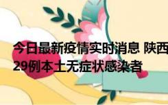 今日最新疫情实时消息 陕西11月1日新增8例本土确诊病例、29例本土无症状感染者