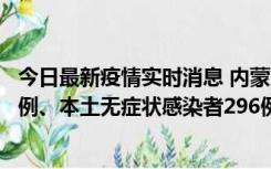 今日最新疫情实时消息 内蒙古11月1日新增本土确诊病例24例、本土无症状感染者296例