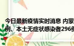 今日最新疫情实时消息 内蒙古11月1日新增本土确诊病例24例、本土无症状感染者296例