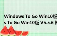 Windows To Go Win10版 V5.5.6 绿色免费版（Windows To Go Win10版 V5.5.6 绿色免费版功能简介）