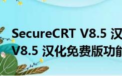 SecureCRT V8.5 汉化免费版（SecureCRT V8.5 汉化免费版功能简介）