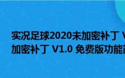 实况足球2020未加密补丁 V1.0 免费版（实况足球2020未加密补丁 V1.0 免费版功能简介）