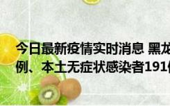 今日最新疫情实时消息 黑龙江11月2日新增本土确诊病例6例、本土无症状感染者191例