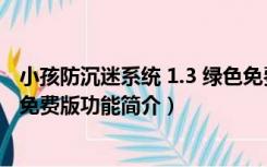 小孩防沉迷系统 1.3 绿色免费版（小孩防沉迷系统 1.3 绿色免费版功能简介）