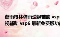 蔚雨枪林弹雨透视辅助 vsp6 最新免费版（蔚雨枪林弹雨透视辅助 vsp6 最新免费版功能简介）