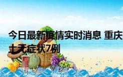 今日最新疫情实时消息 重庆11月2日新增本土确诊10例、本土无症状7例