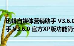 迅蟒自媒体营销助手 V3.6.0 官方XP版（迅蟒自媒体营销助手 V3.6.0 官方XP版功能简介）